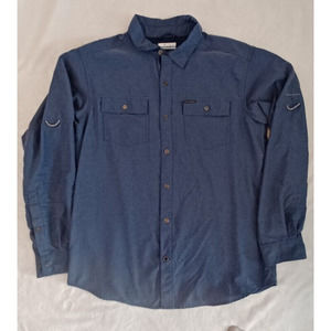 Mens Columbia Omni Wick Long Sleeve Shirt Medium Button Medium